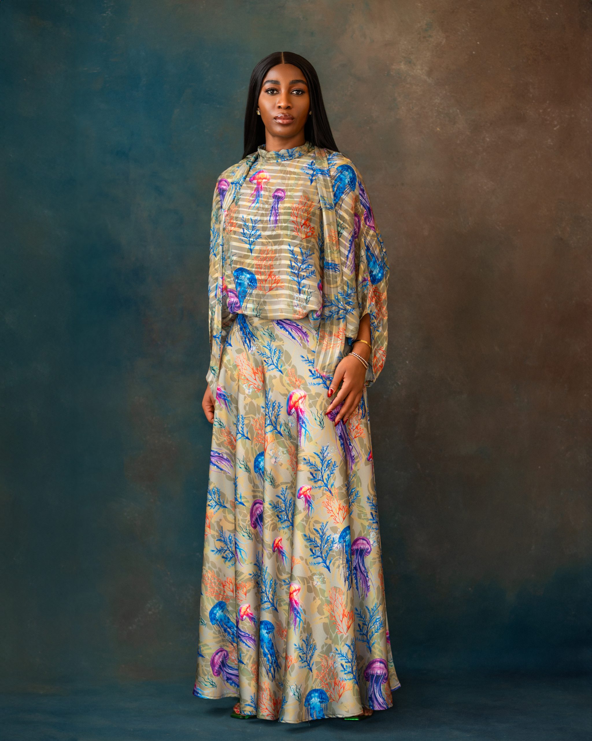 Sea sage skirt set